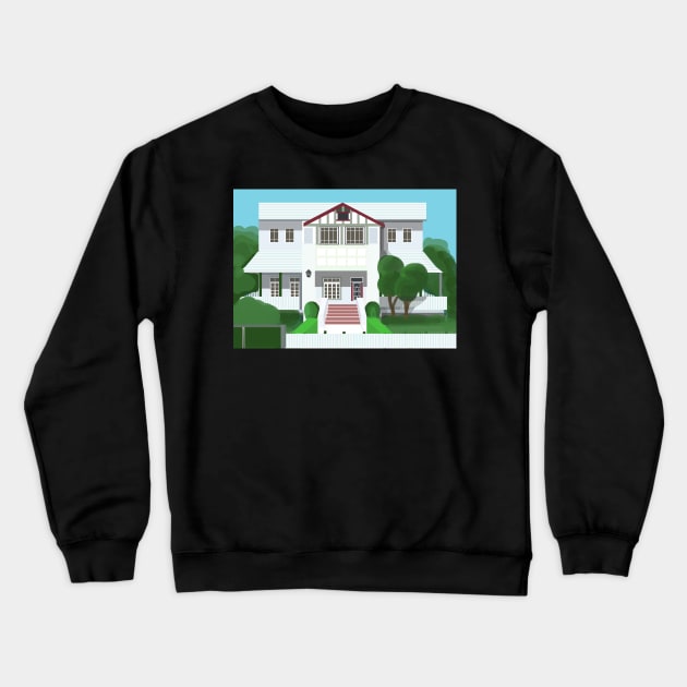 Historic Architecture The White House Boarding House Crewneck Sweatshirt by Donnahuntriss